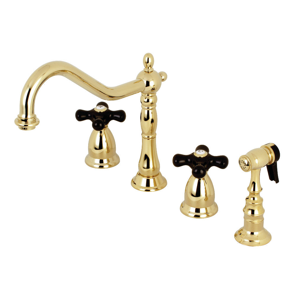 Kingston Brass KS1798PKXBS Widespread Kitchen Faucet