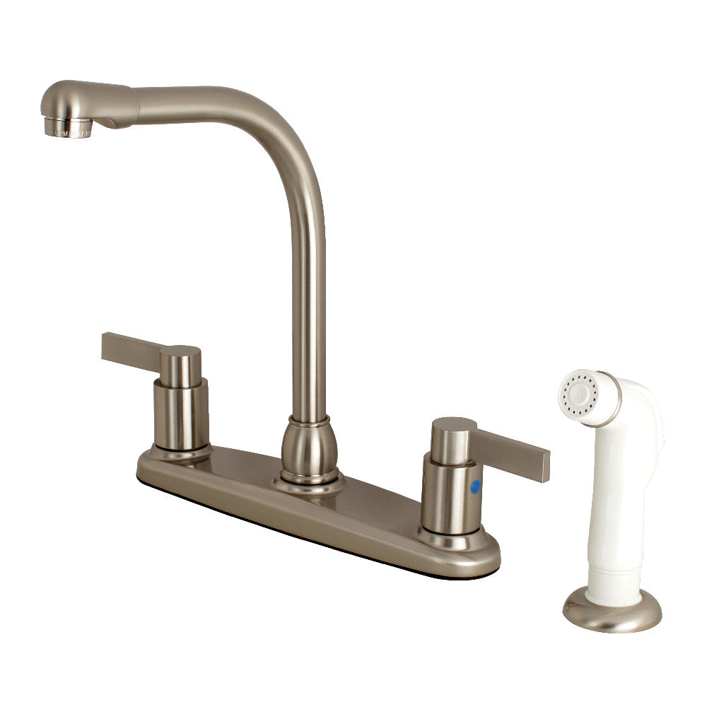 Kingston Brass FB2758NDL NuvoFusion 8-Inch Centerset Kitchen Faucet with Sprayer
