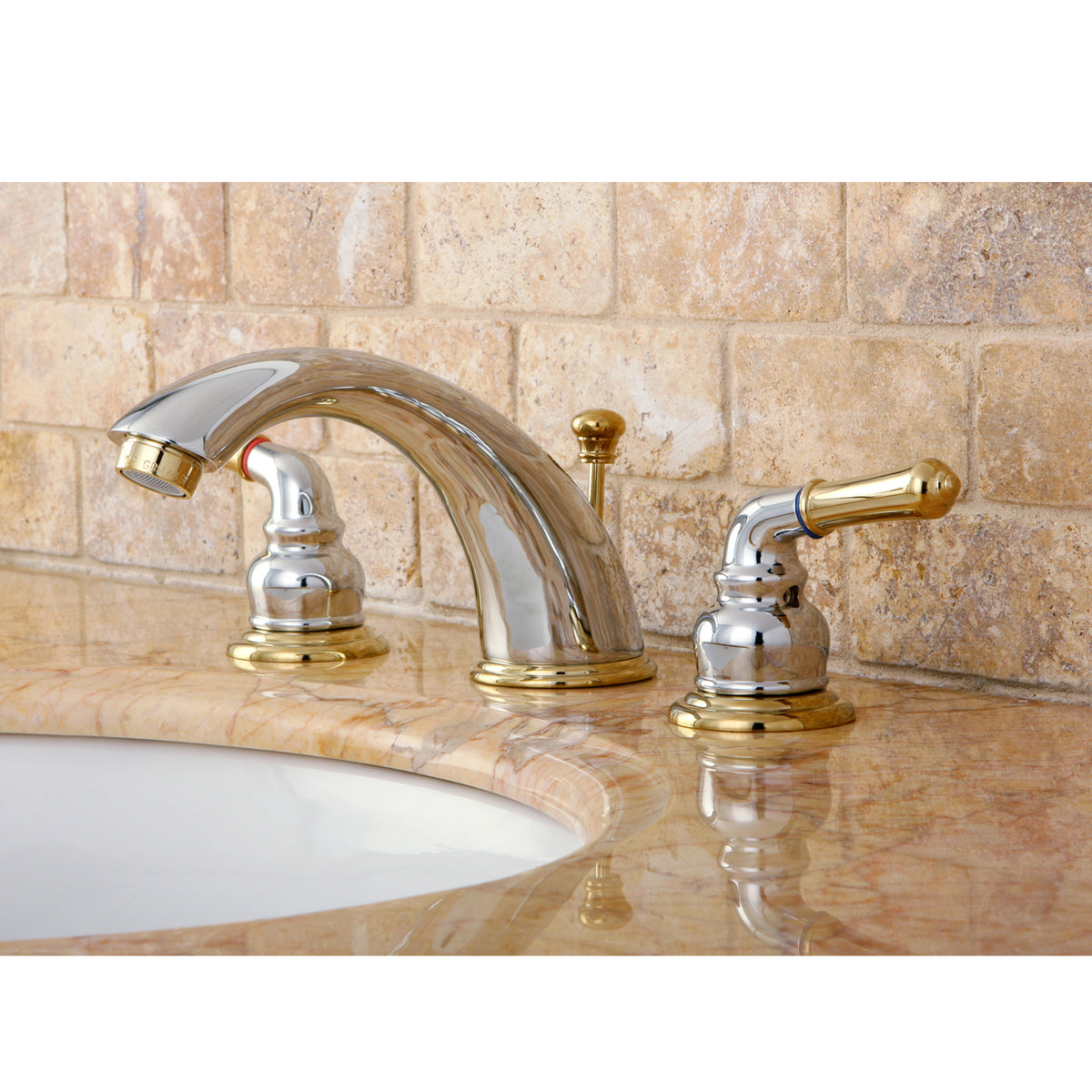 Kingston Brass KB963 Magellan Widespread Bathroom Faucet with Retail Pop-Up
