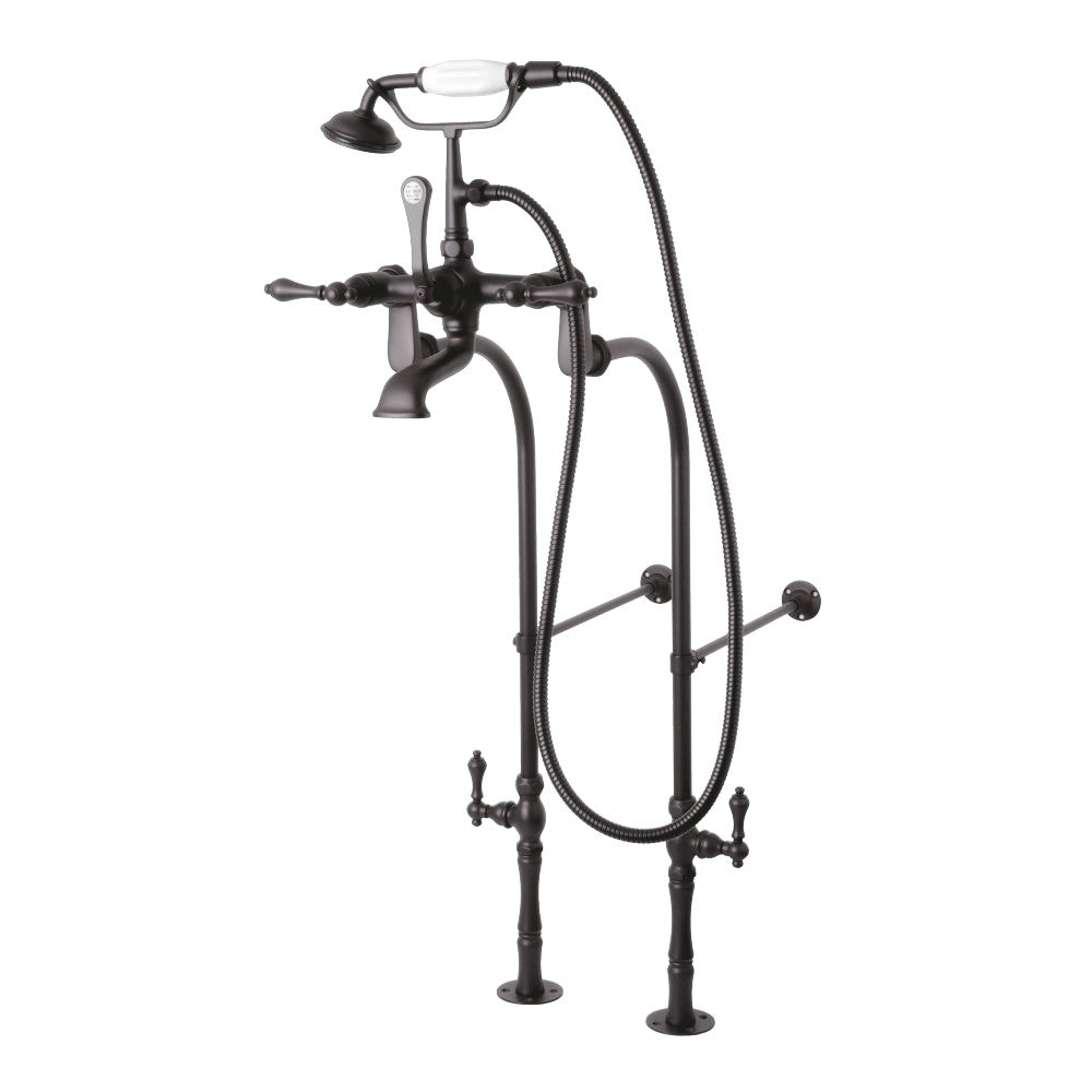 Vintage Freestanding Clawfoot Tub Faucet Package with Supply Line