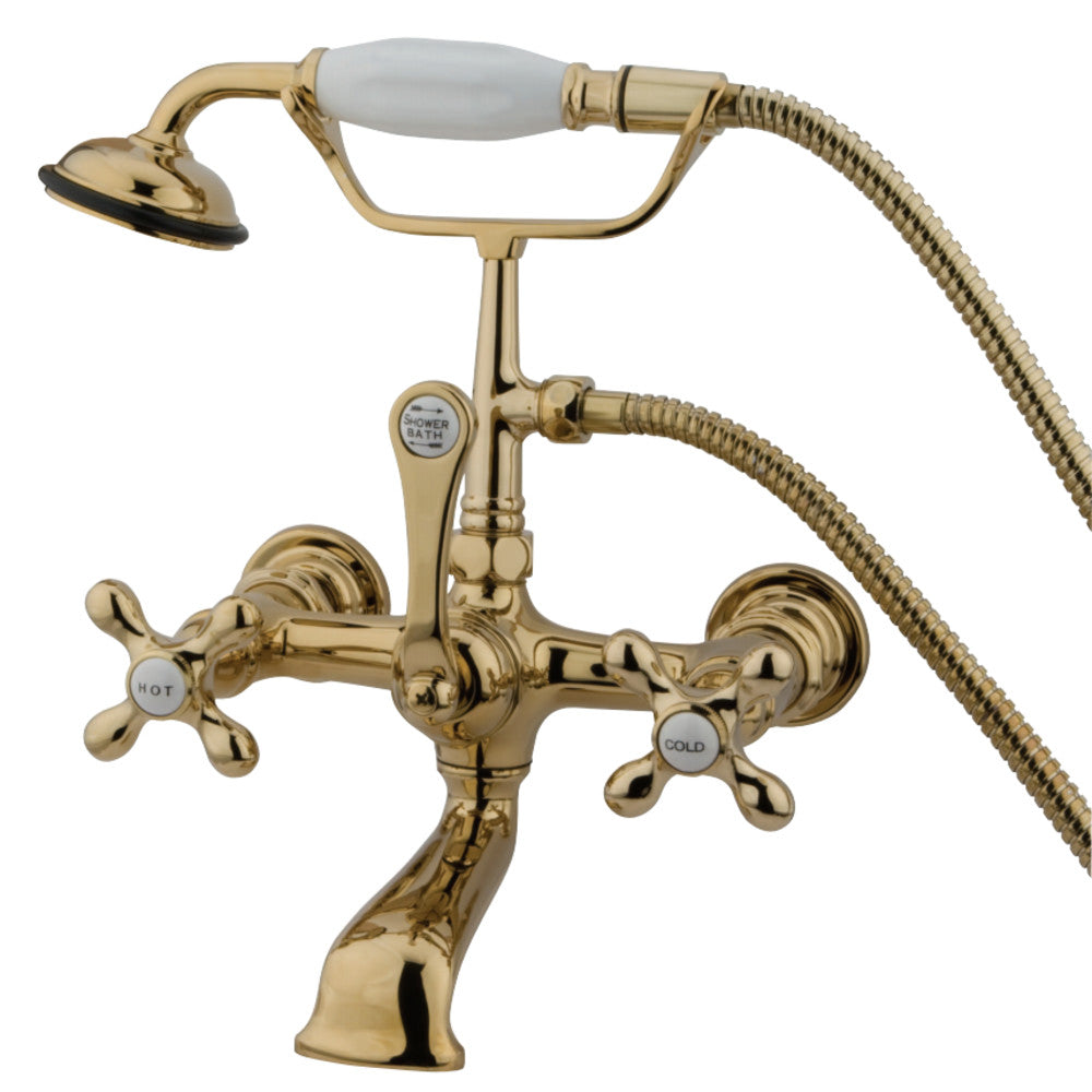 Vintage 7-Inch Wall Mount Tub Faucet with Hand Shower
