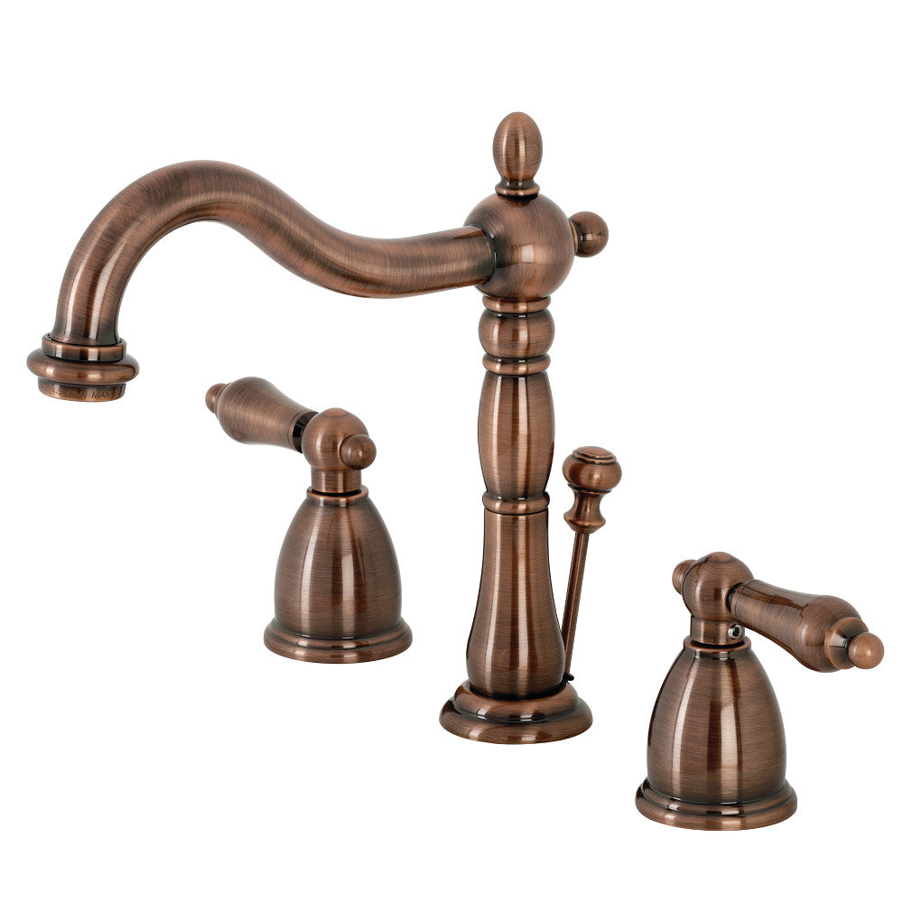 Kingston Brass KB1972AL Heritage Widespread Bathroom Faucet with Brass Pop-Up