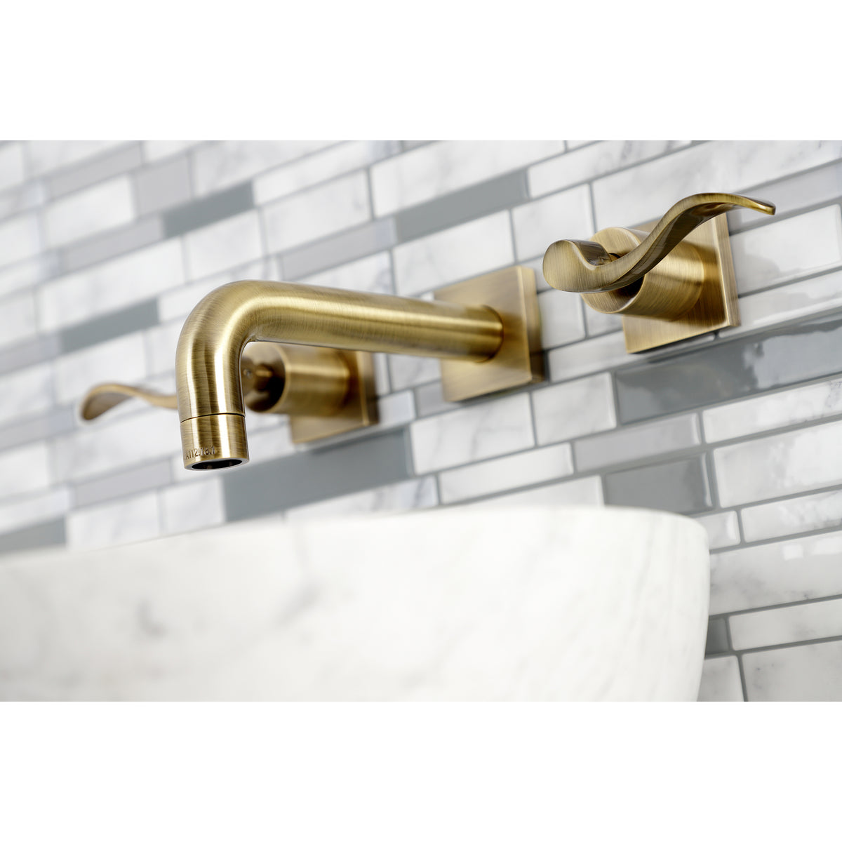 Kingston Brass KS6126DFL NuWave Two-Handle Wall Mount Bathroom Faucet