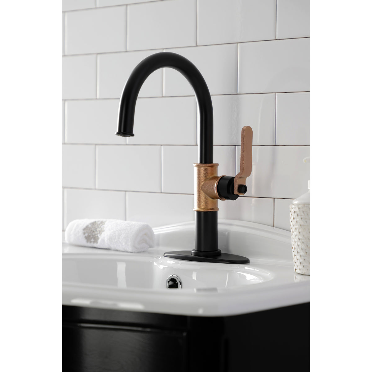 Kingston Brass KSD2230KL Whitaker Single-Handle Bathroom Faucet with Push Pop-Up