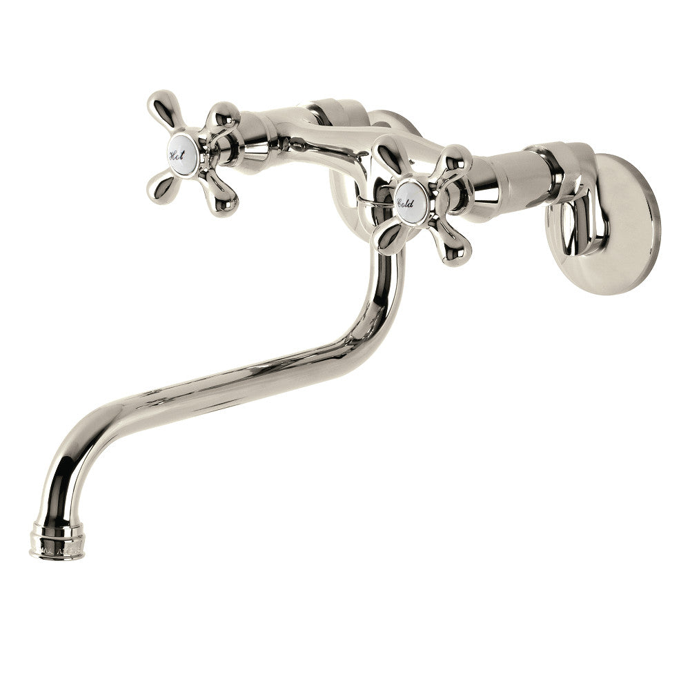 Kingston Brass KS215SN Kingston Two Handle Wall Mount Bathroom Faucet