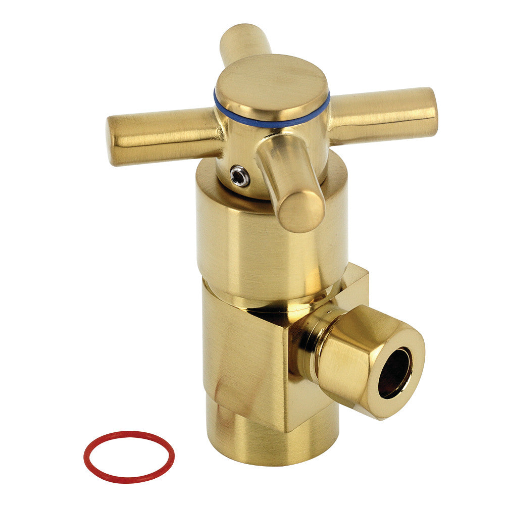 Kingston Brass Concord 1/2" IPS x 3/8" O.D. Anti-Seize Deluxe Quarter Turn Ceramic Hardisc Cartridge Angle Stop