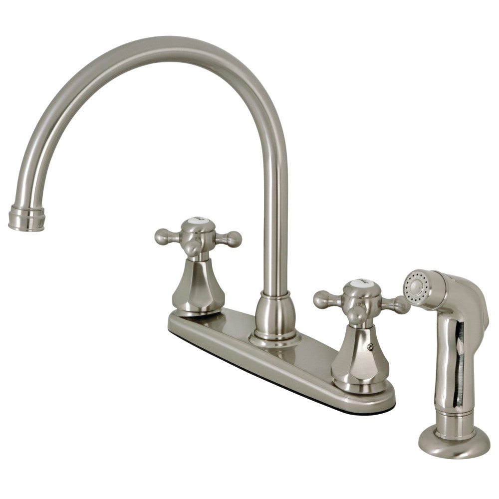 Kingston Brass KB4721BXSP Metropolitan Two-Handle Centerset Kitchen Faucet with Side Sprayer