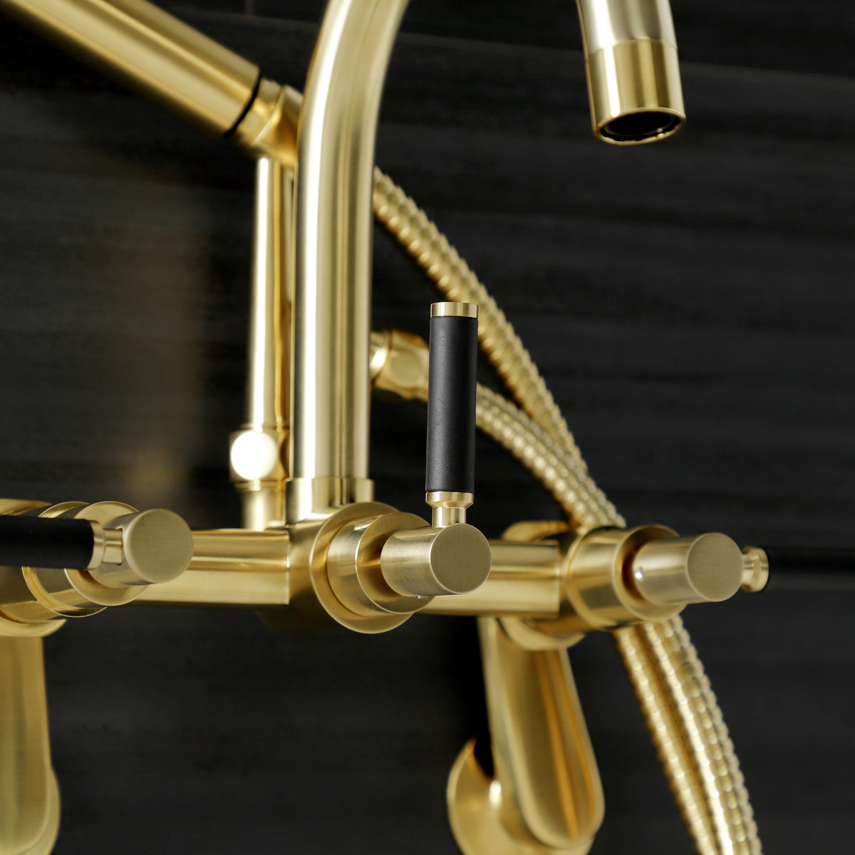 Vintage AE8150DKL Kaiser 7-Inch Adjustable Wall Mount Clawfoot Tub Faucet