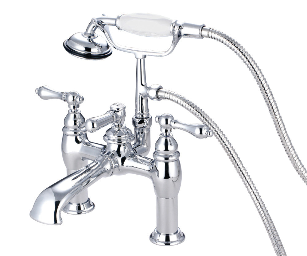 Vintage 7-Inch Deck Mount Tub Faucet with Hand Shower