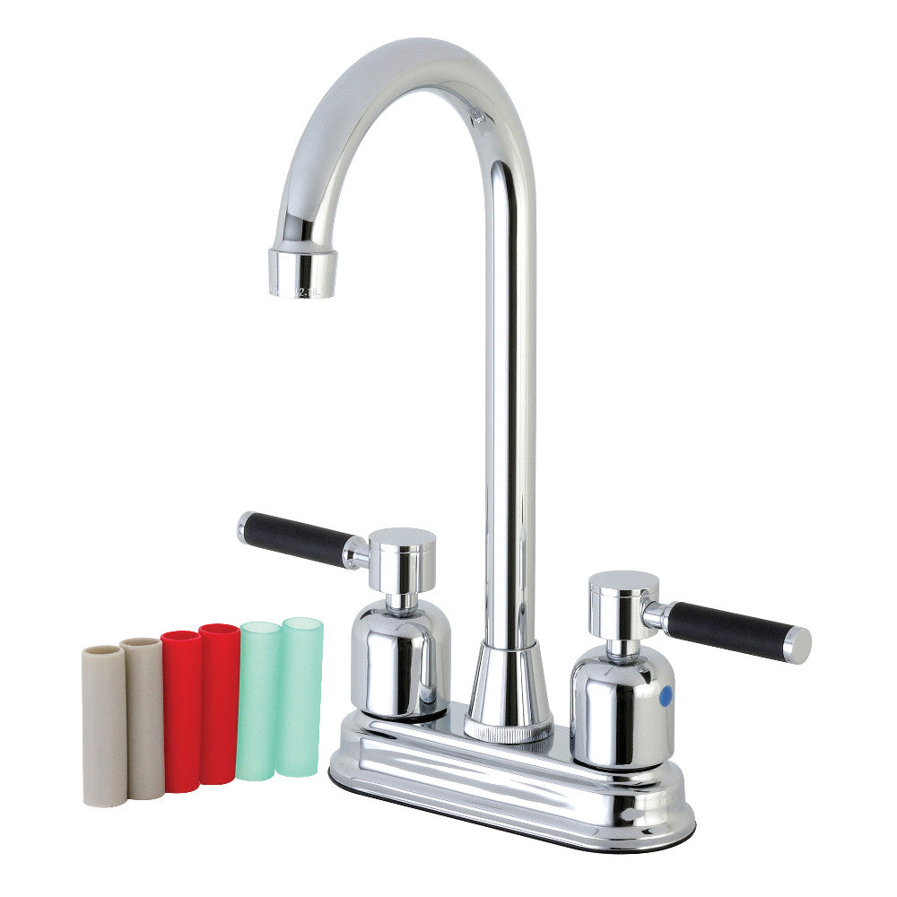 Kingston Brass FB491DKL Kaiser 4" Centerset High-Arch Spout Bar Faucet