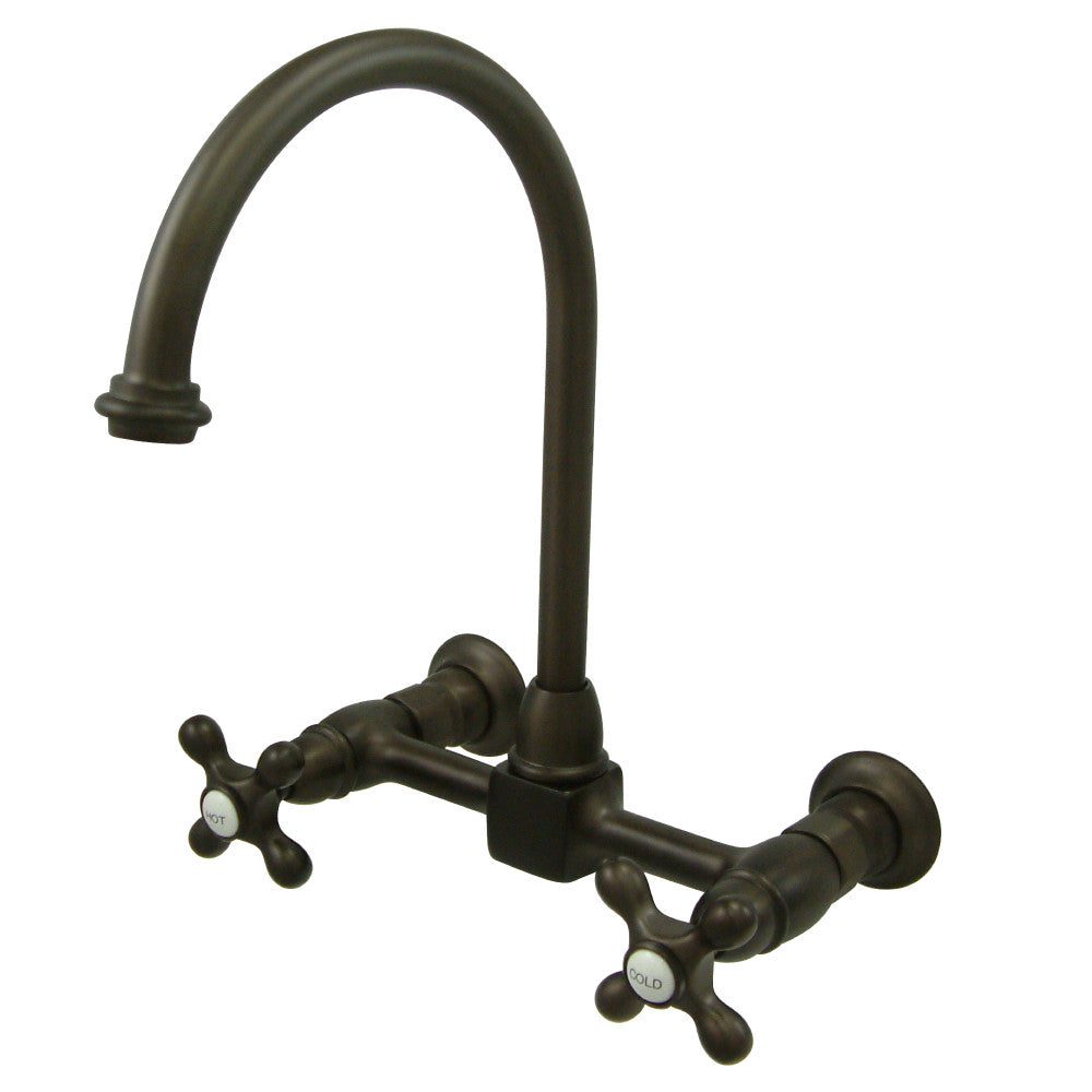 Kingston Brass KS1291AX Restoration Wall Mount Bridge Kitchen Faucet