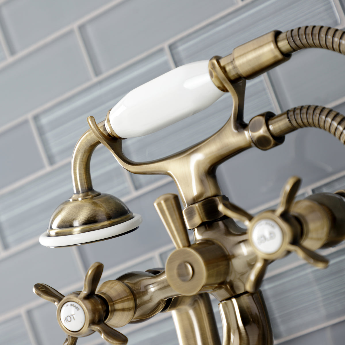 Essex Deck Mount Clawfoot Tub Faucet with Hand Shower