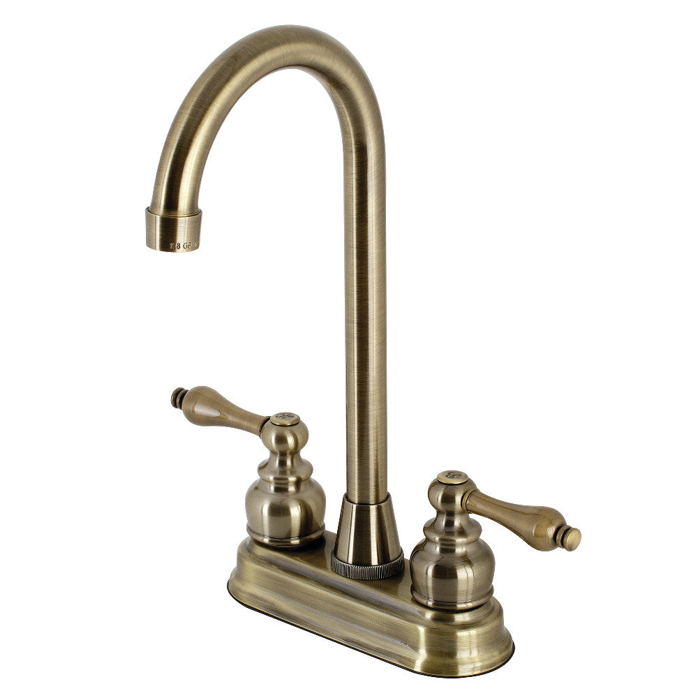 Kingston Brass KB492AL Victorian 4" Centerset High Arch Bar Faucet