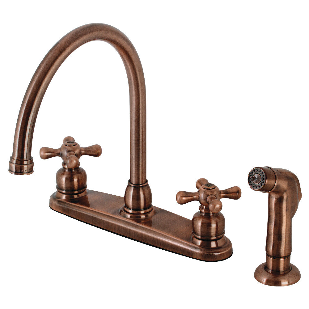 Kingston Brass KB721AXSP Vintage 8-Inch Centerset Kitchen Faucet