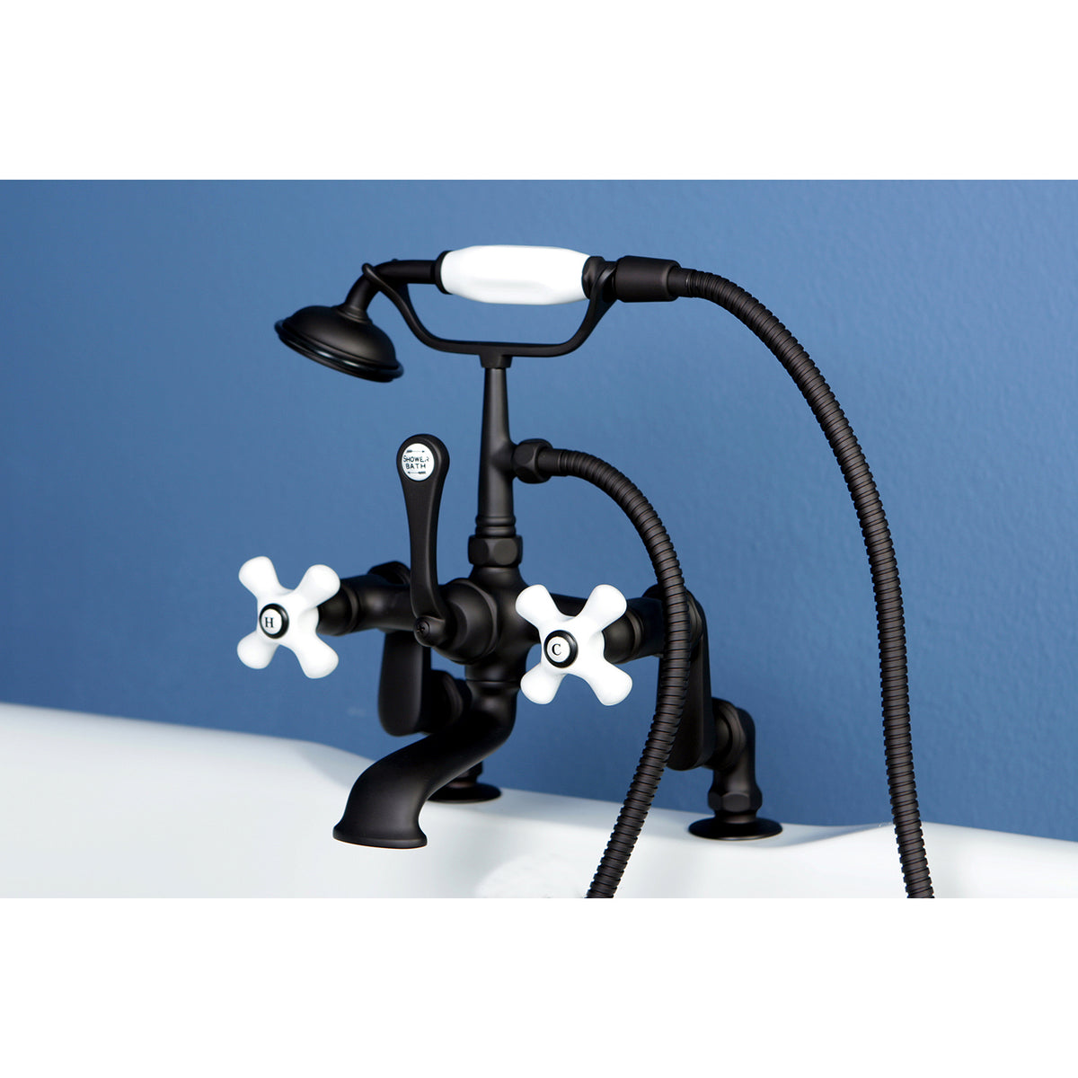 Vintage Adjustable Center Deck Mount Tub Faucet