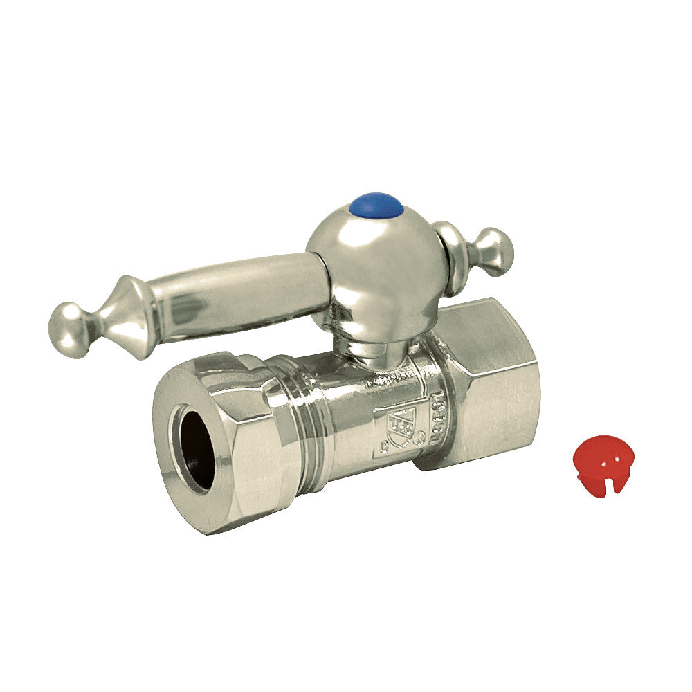 Kingston Brass 1/2" FIP x 1/2" or 7/16" Slip Joint Straight Shut-Off Valve