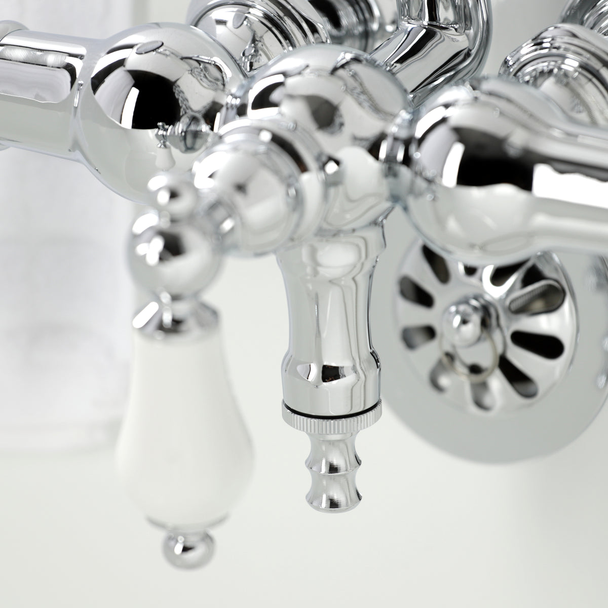 Vintage 3-3/8" Tub Wall Mount Clawfoot Tub Faucet with Hand Shower