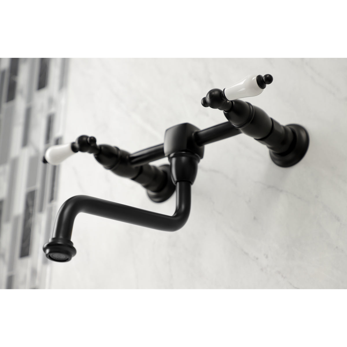 Kingston Brass KS1215PL Heritage Wall Mount Bathroom Faucet