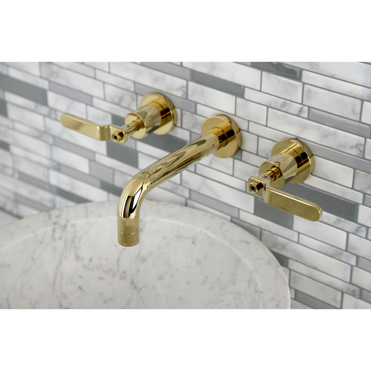 Kingston Brass KS8122KL Whitaker Two-Handle Wall Mount Bathroom Faucet
