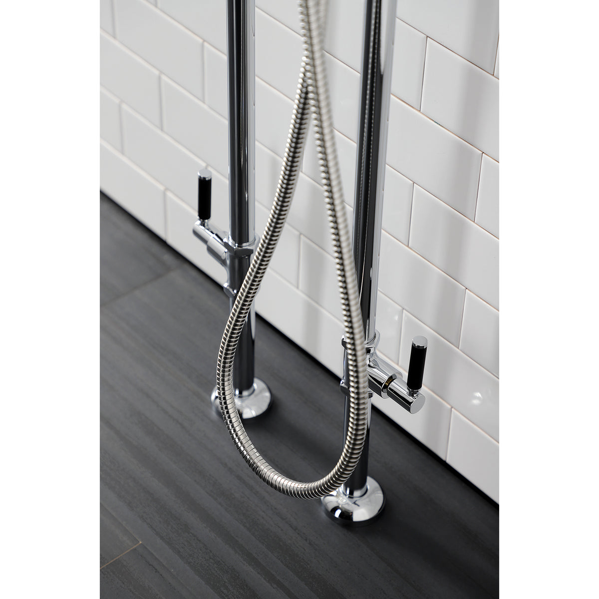 Aqua Vintage Concord Freestanding Tub Faucet with Supply Line, Stop Valve