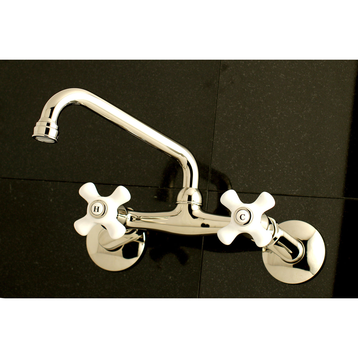 Kingston Brass KS613SB Kingston Two Handle Wall Mount Kitchen Faucet