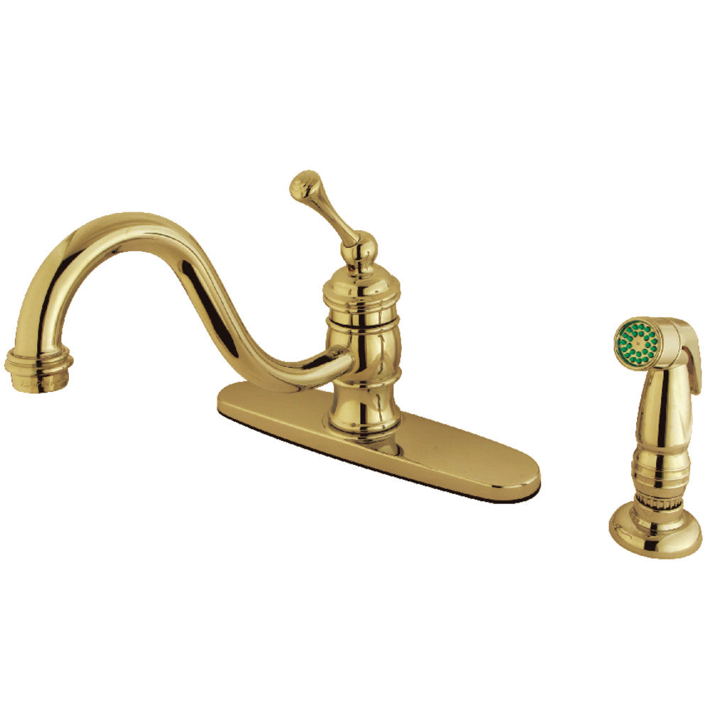 Kingston Brass KB3575BLSP 8-Inch Centerset Kitchen Faucet