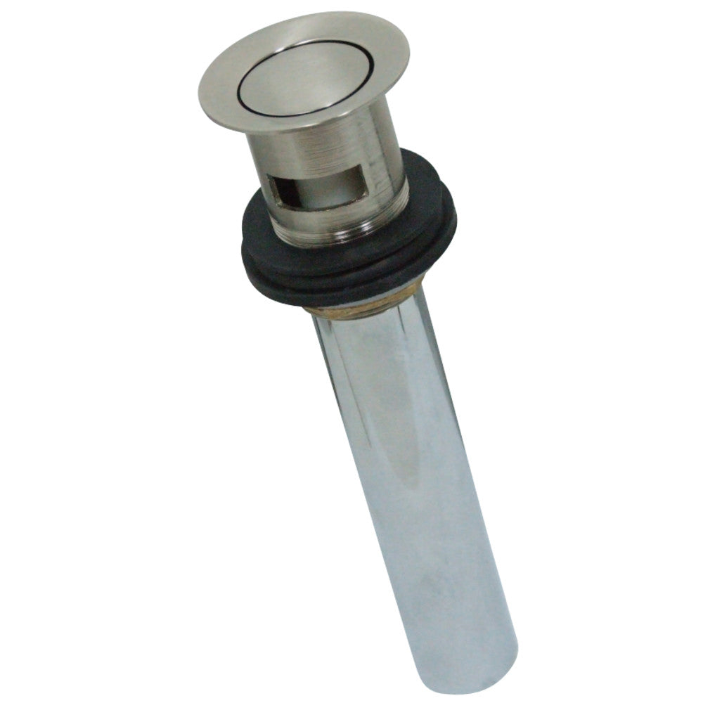 Kingston Brass Push Pop-Up Drain with Overflow, 22 Gauge