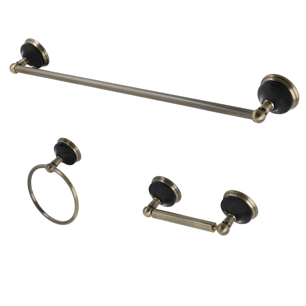 Kingston Brass Water Onyx 3-Piece Bathroom Accessory Set