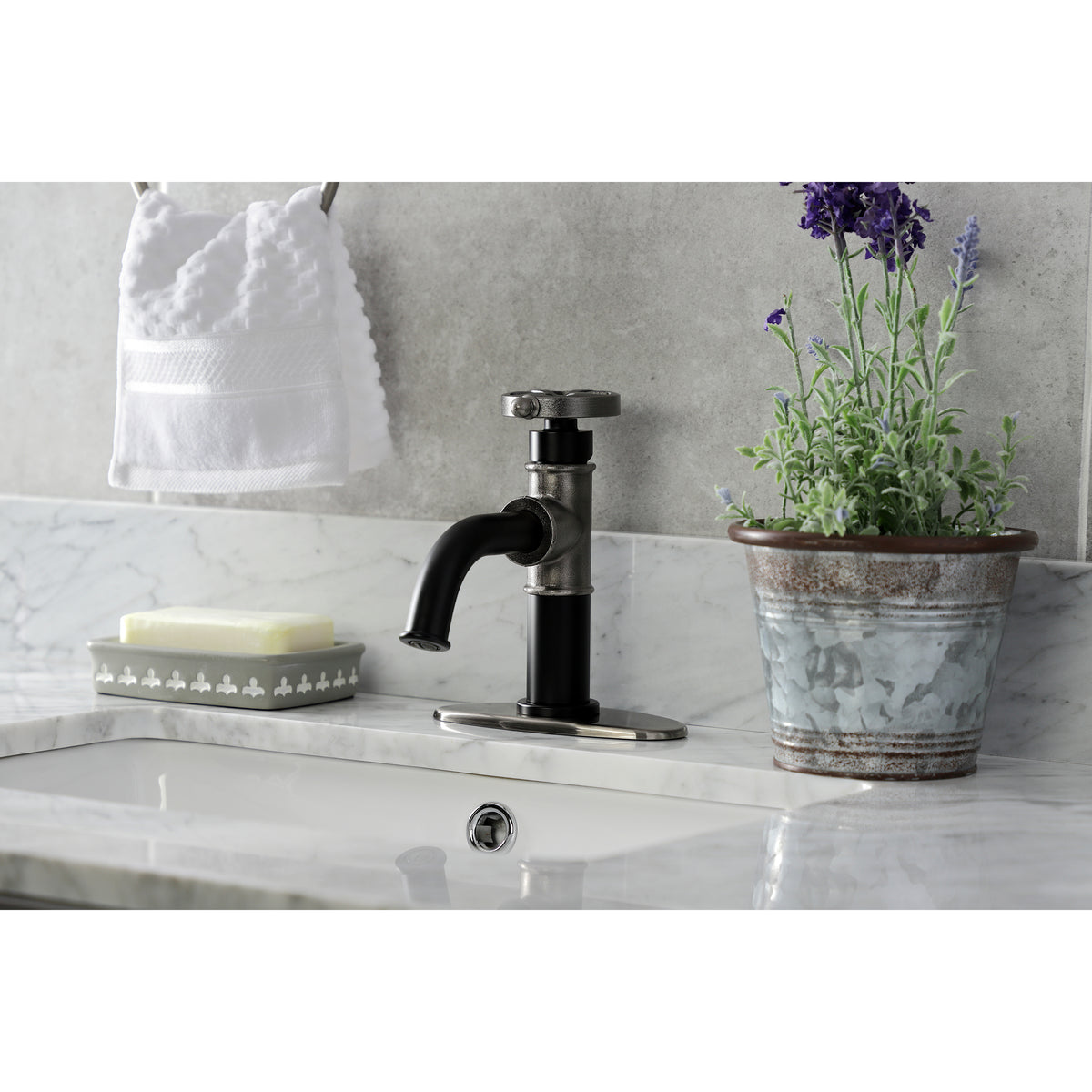 Kingston Brass KSD2824RX Belknap Single-Handle Bathroom Faucet with Push Pop-Up