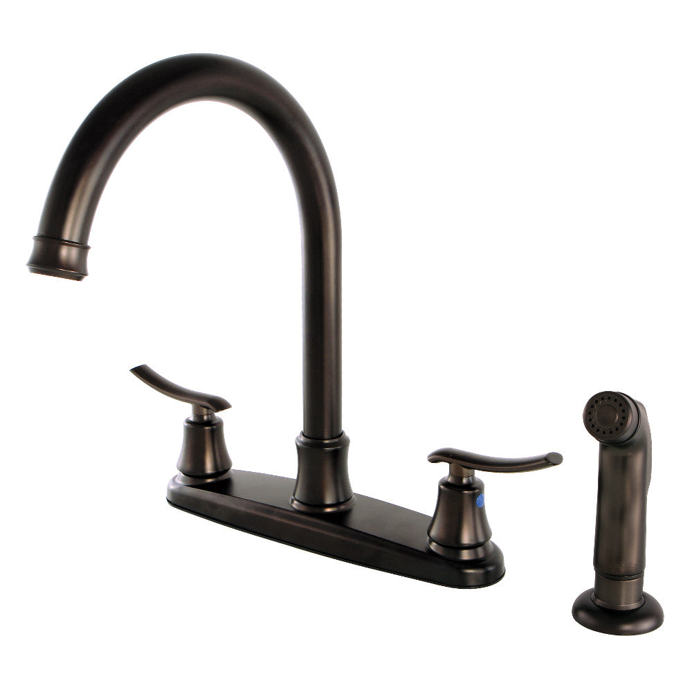 Kingston Brass FB7791JLSP 8-Inch Centerset Kitchen Faucet with Sprayer