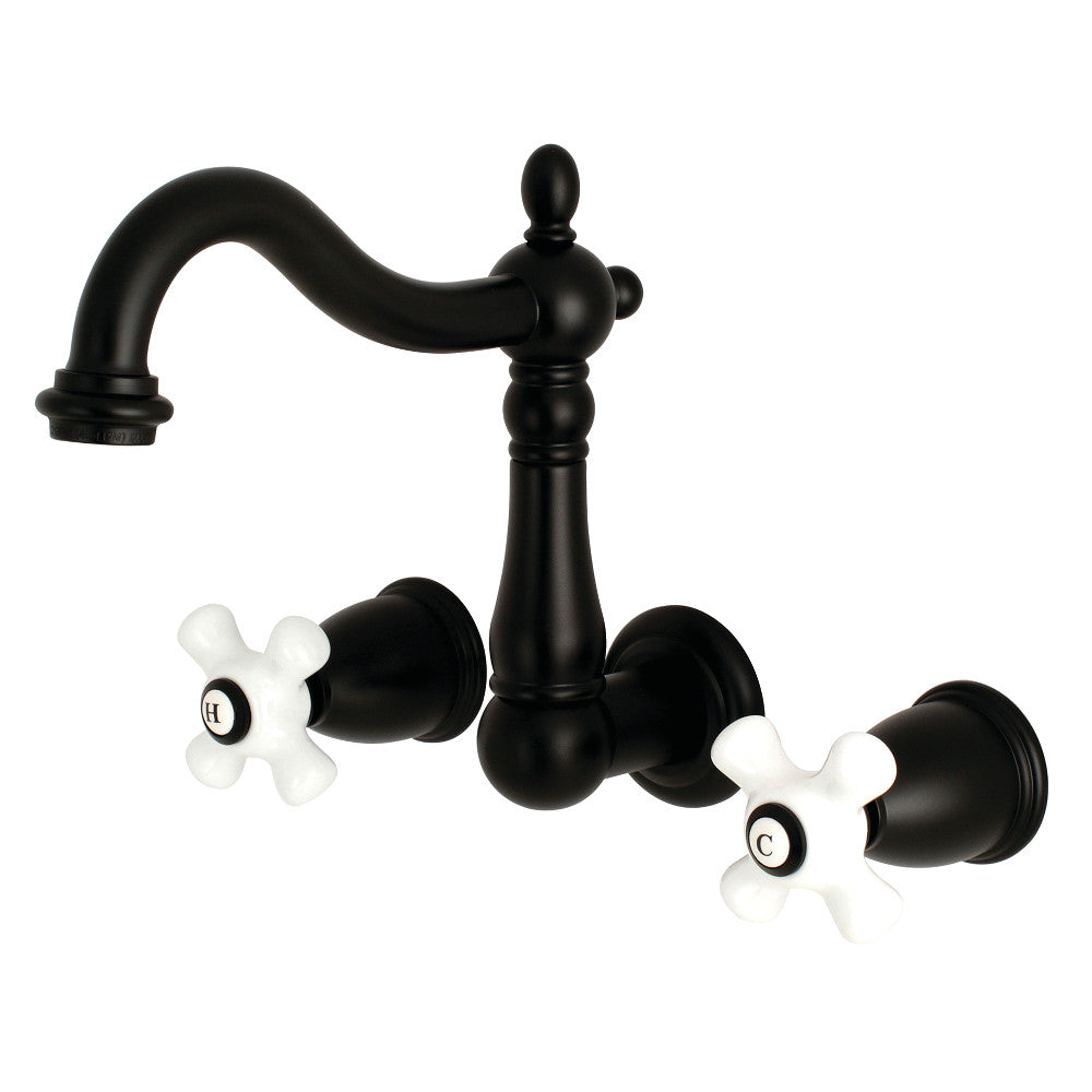 Kingston Brass KS1258PX 8-Inch Center Wall Mount Bathroom Faucet