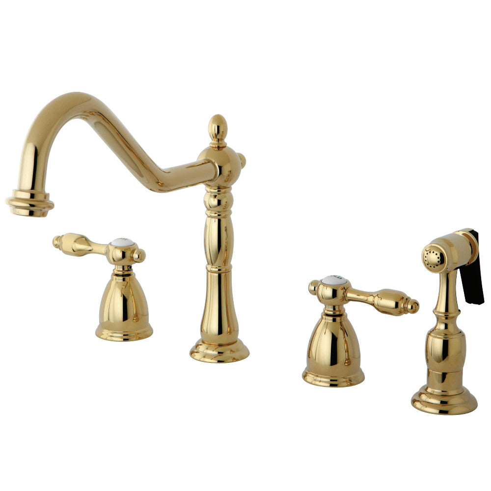 Kingston Brass KB1795TALBS Widespread Kitchen Faucet