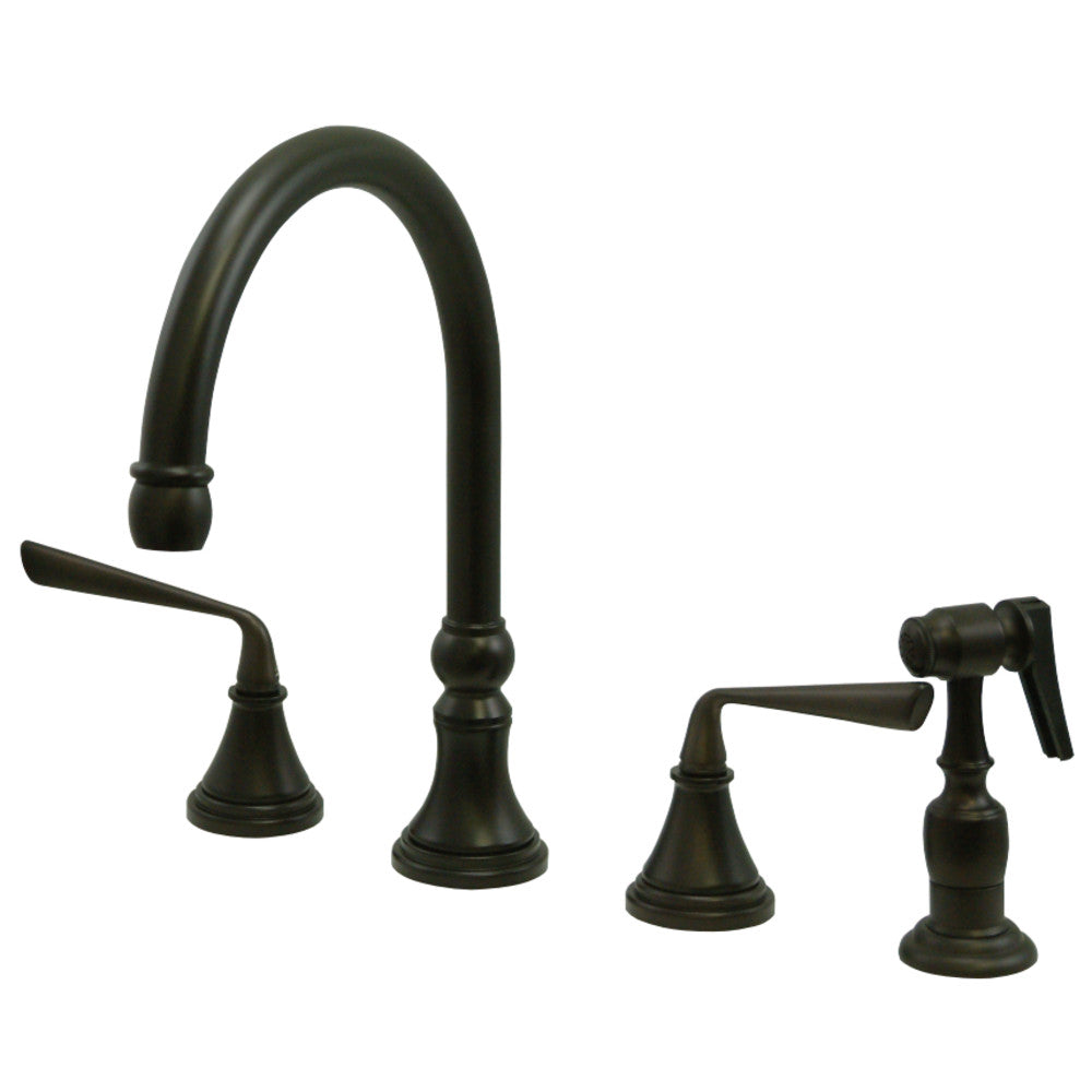 Kingston Brass KS2792ZLBS Widespread Kitchen Faucet