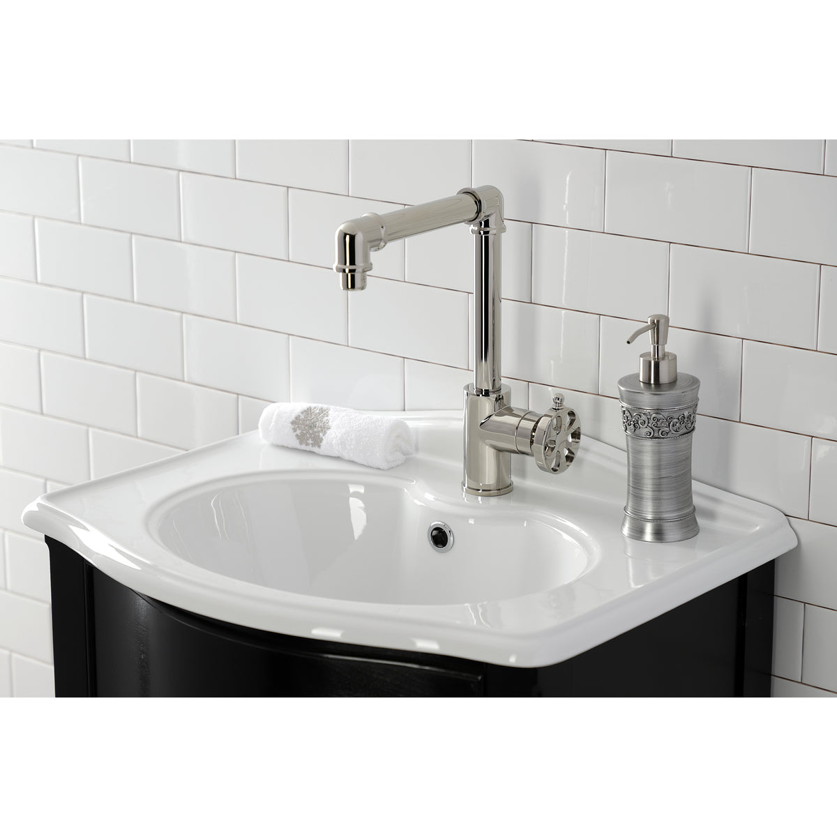 Kingston Brass KS144RXPN Belknap Single-Handle Bathroom Faucet with Push Pop-Up