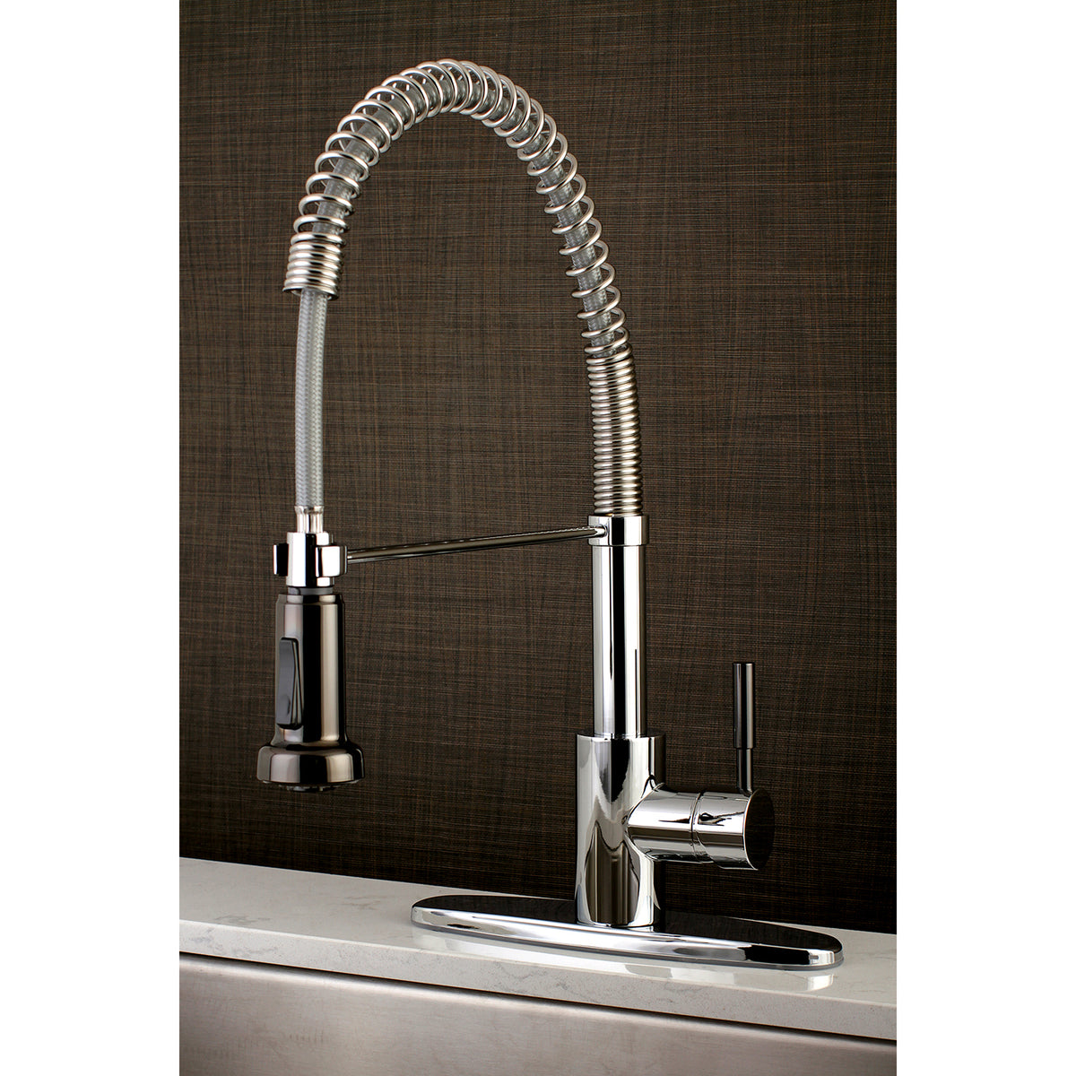Gourmetier GSY8881DKL Kaiser Single-Handle Pre-Rinse Kitchen Faucet