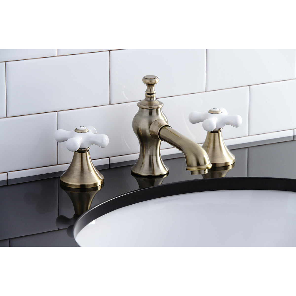 Kingston Brass KC7066PX Vintage 8 in. Widespread Bathroom Faucet