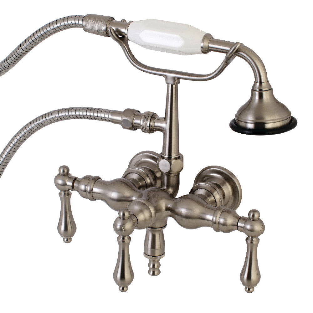 Aqua Vintage 3-3/8 Inch Wall Mount Tub Faucet with Hand Shower