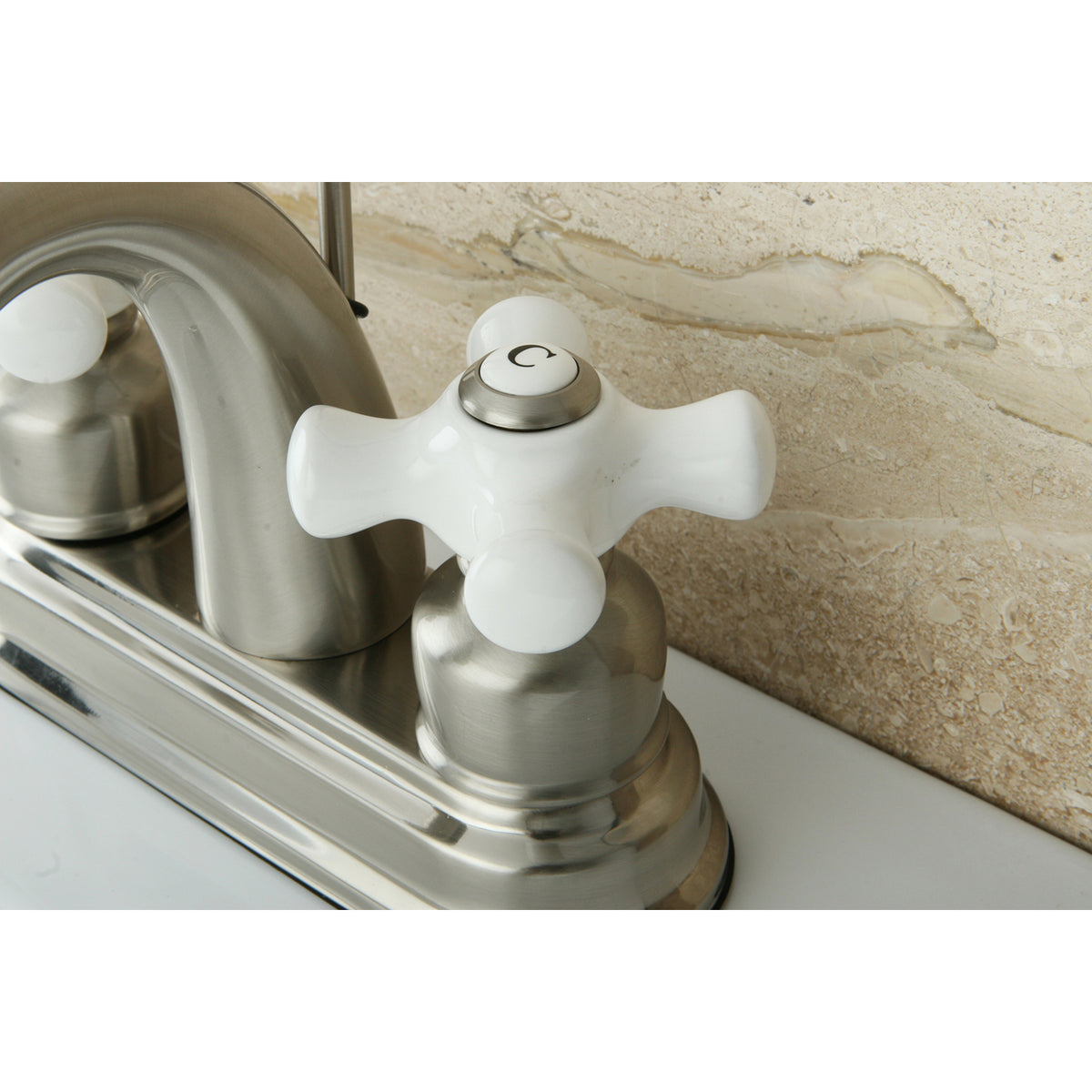 Kingston Brass KB5613PX Restoration 4 in. Centerset Bathroom Faucet