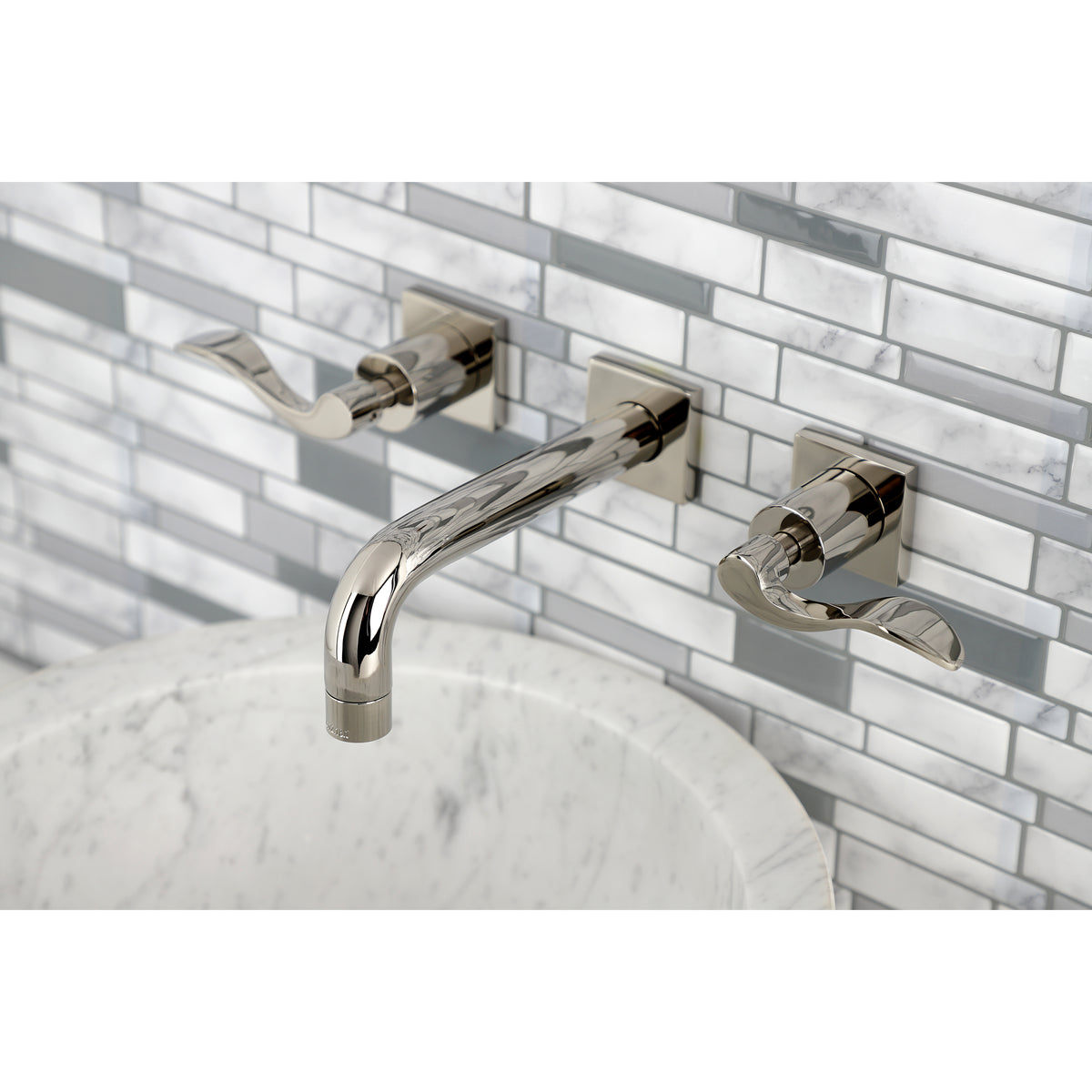 Kingston Brass KS6126DFL NuWave Two-Handle Wall Mount Bathroom Faucet