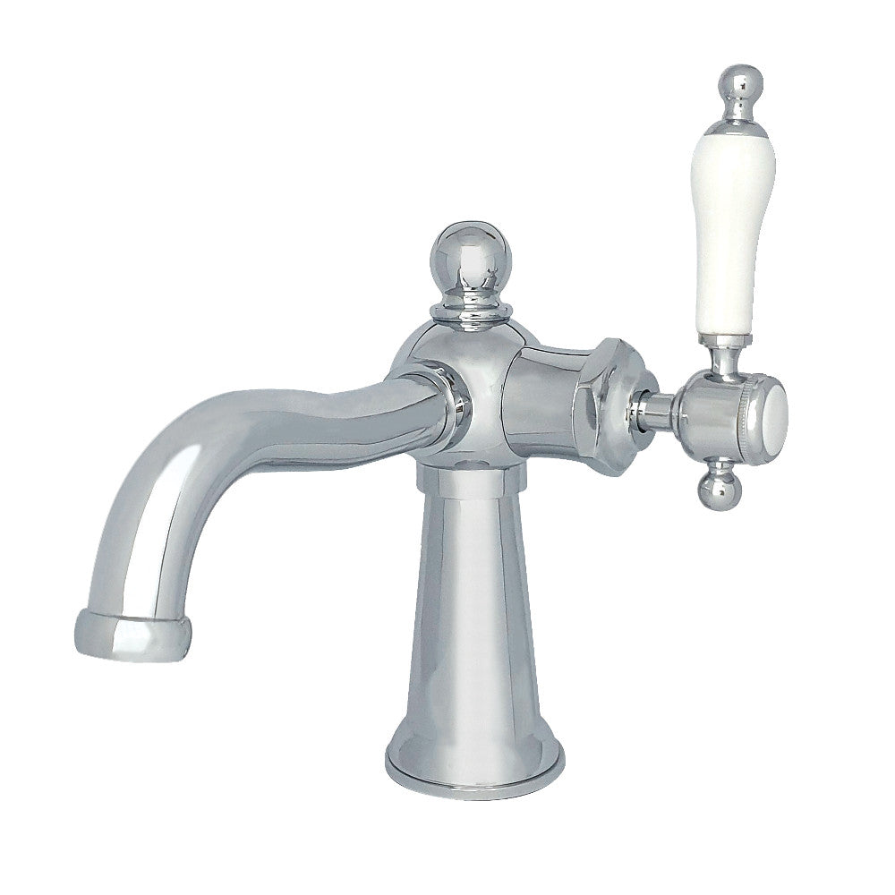 Kingston Brass KS154KLCP Nautical Single-Handle Bathroom Faucet with Push Pop-Up