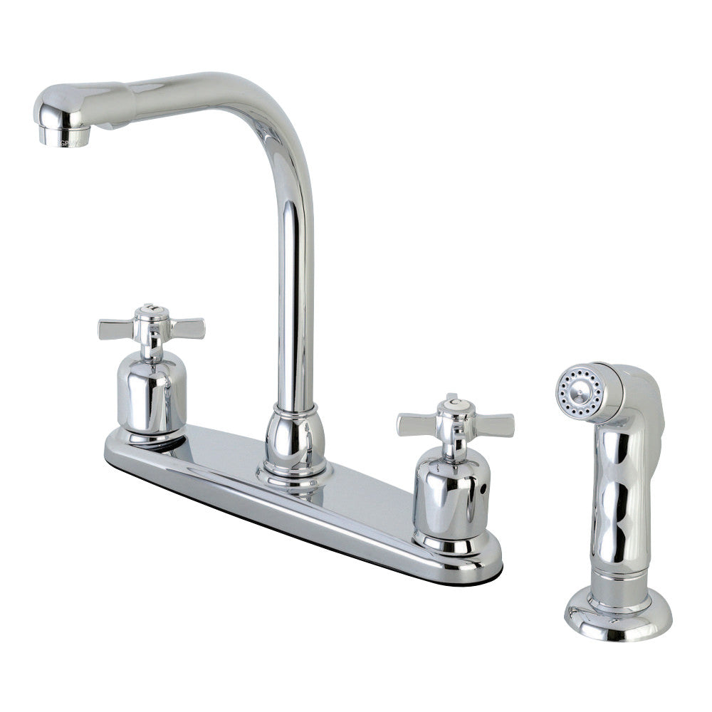 Kingston Brass FB755ZXSP Millennium 8-Inch Centerset Kitchen Faucet with Sprayer