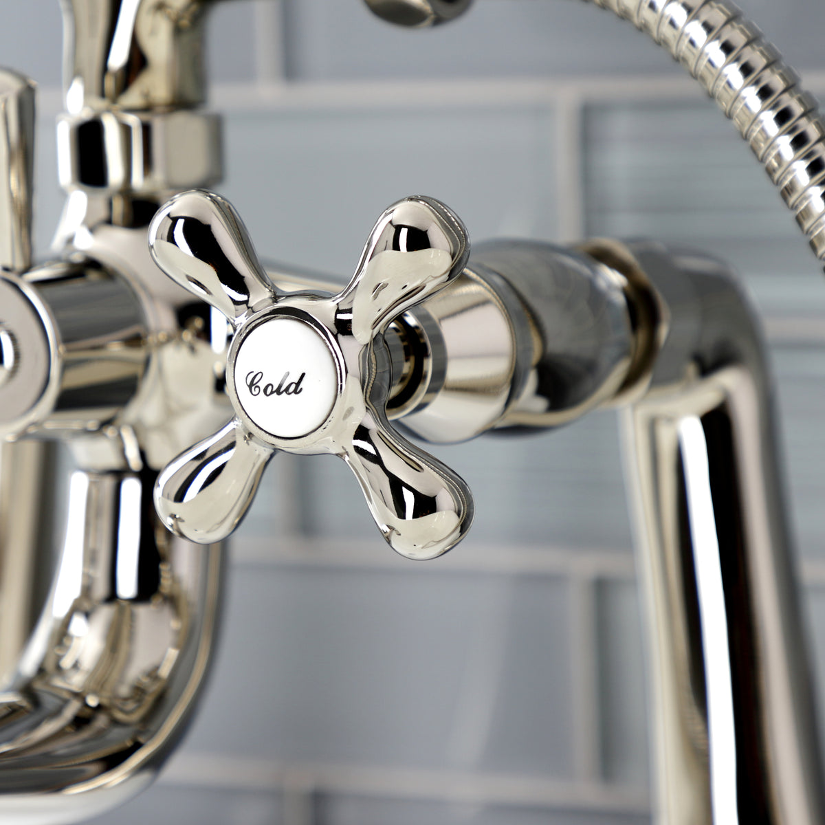 Kingston Deck Mount Clawfoot Tub Faucet with Hand Shower