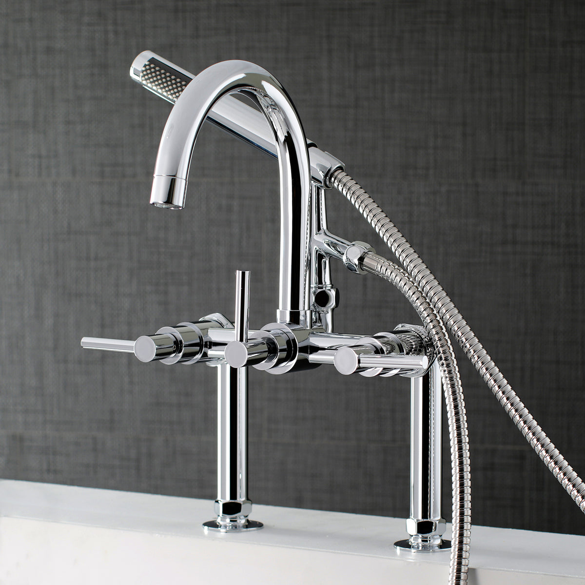 Aqua Vintage Concord 7-Inch Deck Mount Clawfoot Tub Faucet