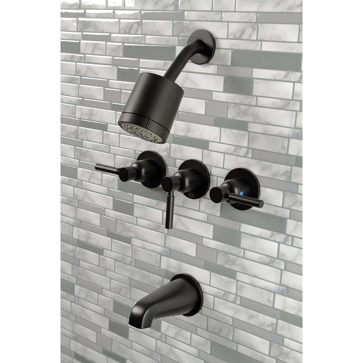 Concord Three-Handle Tub and Shower Faucet