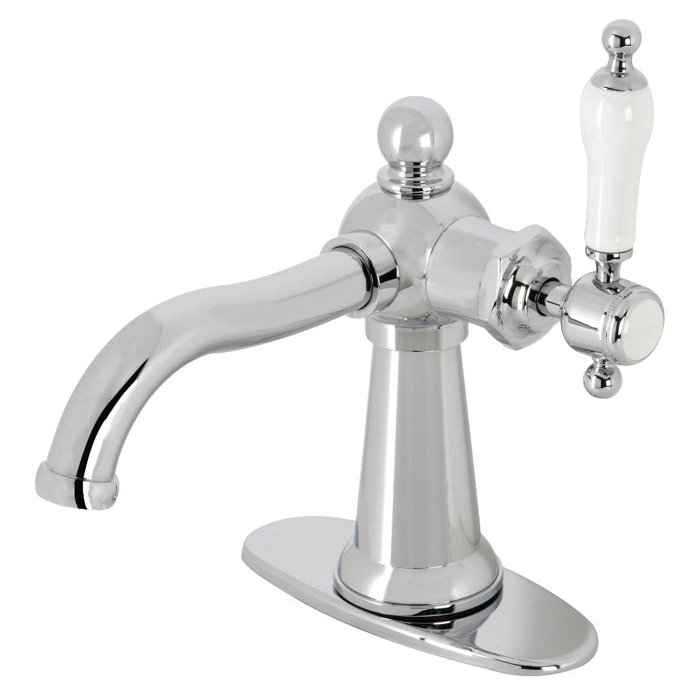 Kingston Brass KSD154KLCP Nautical Single-Handle Bathroom Faucet with Push Pop-Up
