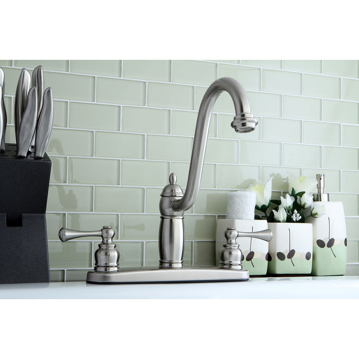 Kingston Brass KB1115BLLS Heritage Centerset Kitchen Faucet