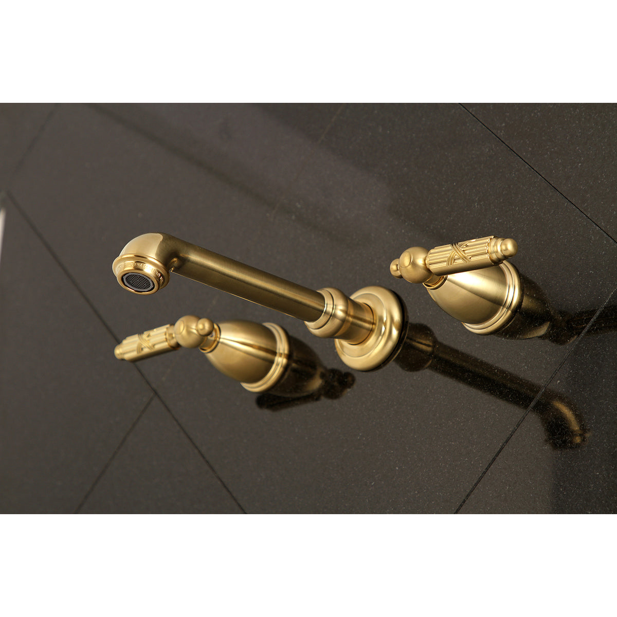 Kingston Brass KS7128GL Georgian Two-Handle Wall Mount Bathroom Faucet