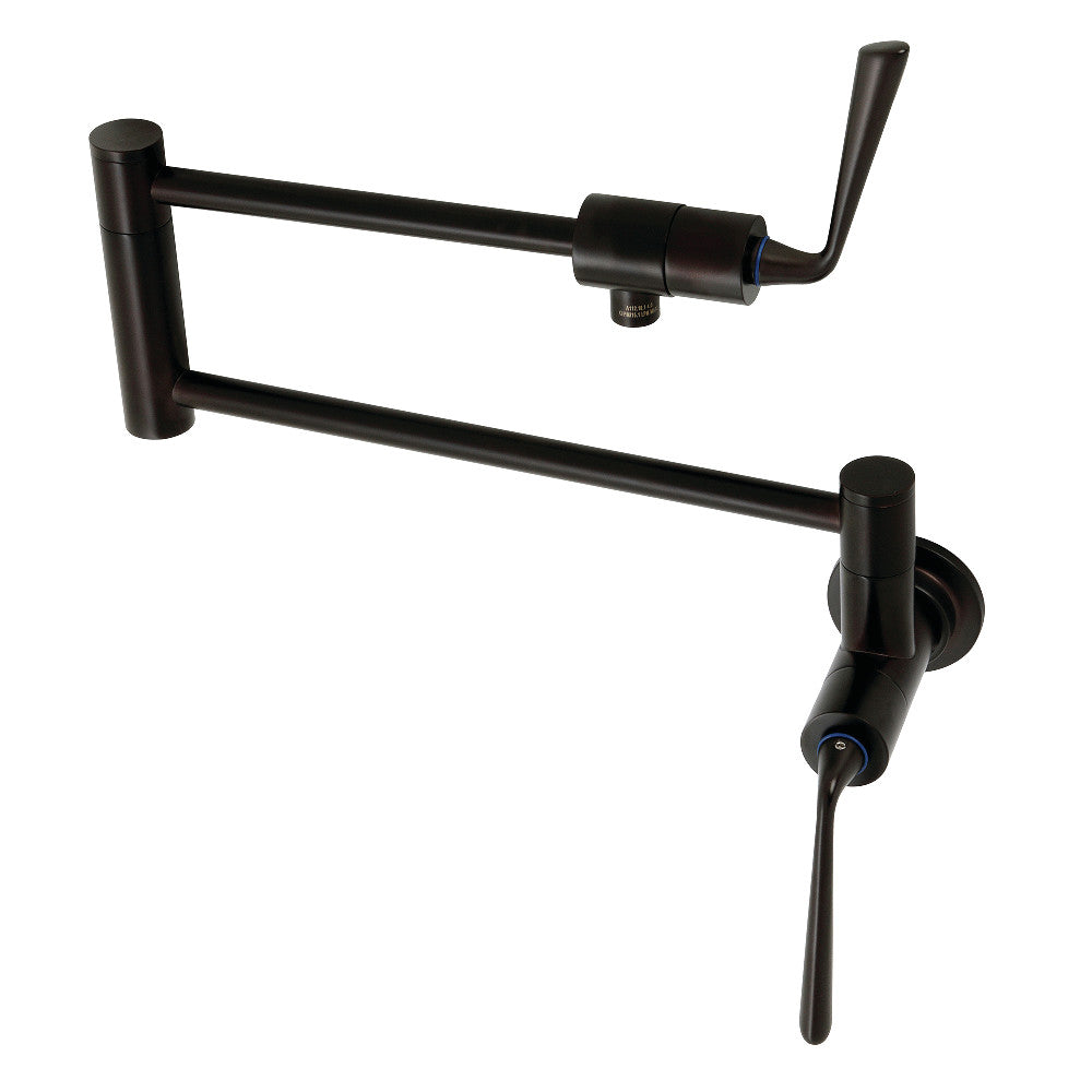 Kingston Brass KS4105ZL Silver Sage Wall Mount Pot Filler