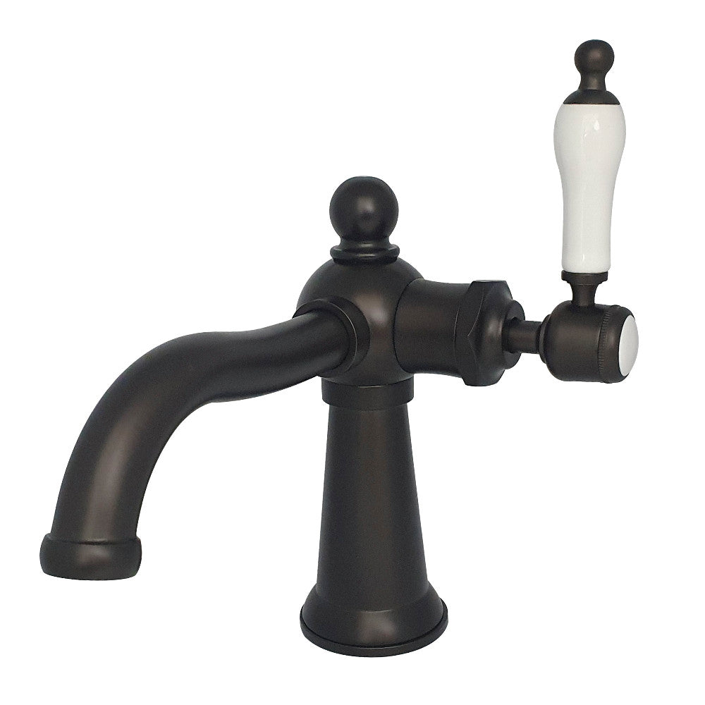 Kingston Brass KS154KLCP Nautical Single-Handle Bathroom Faucet with Push Pop-Up