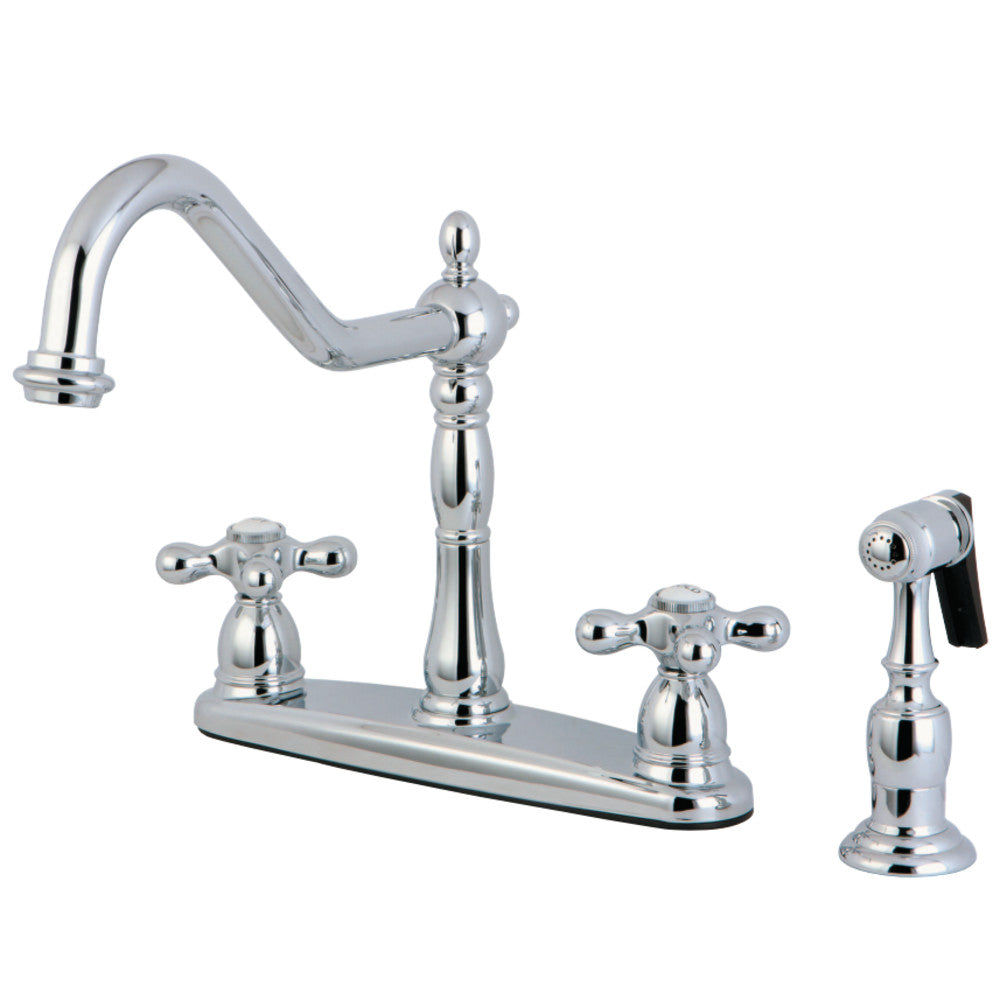 Kingston Brass KB1751AXBS Heritage Centerset Kitchen Faucet